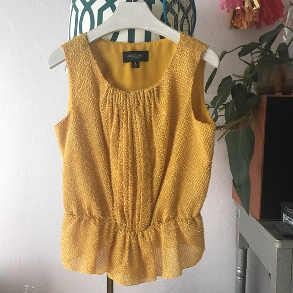 Jason Wu for Target sleeveless blouse mustard - Picture 1 of 5